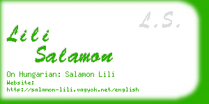 lili salamon business card